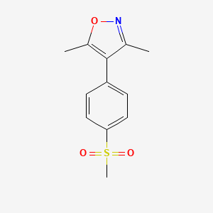 molecular formula C12H13NO3S B5656476 3,5-dimethyl-4-[4-(methylsulfonyl)phenyl]isoxazole 