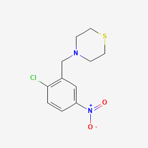 molecular formula C11H13ClN2O2S B5656484 4-(2-chloro-5-nitrobenzyl)thiomorpholine 