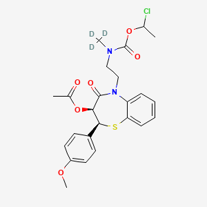 molecular formula C24H27ClN2O6S B565651 [(2S,3S)-5-[2-[1-氯乙氧羰基（三氘甲基）氨基]乙基]-2-(4-甲氧基苯基)-4-氧代-2,3-二氢-1,5-苯并噻氮杂平-3-基]乙酸酯 CAS No. 1246812-21-4