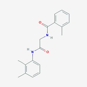 molecular formula C18H20N2O2 B5656518 N-{2-[(2,3-dimethylphenyl)amino]-2-oxoethyl}-2-methylbenzamide 