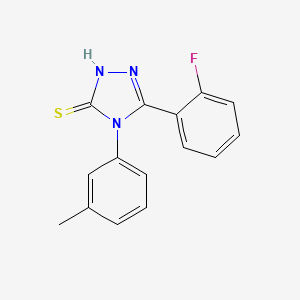 molecular formula C15H12FN3S B5656529 5-(2-fluorophenyl)-4-(3-methylphenyl)-2,4-dihydro-3H-1,2,4-triazole-3-thione 
