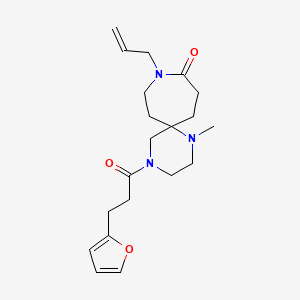 molecular formula C20H29N3O3 B5656537 9-allyl-4-[3-(2-furyl)propanoyl]-1-methyl-1,4,9-triazaspiro[5.6]dodecan-10-one 