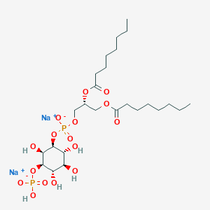 molecular formula C25H46Na2O16P2 B565654 PtdIns-(3)-P1 (1,2-dioctanoyl) (sodium salt) CAS No. 299216-98-1