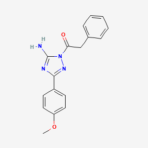 molecular formula C17H16N4O2 B5656581 3-(4-methoxyphenyl)-1-(phenylacetyl)-1H-1,2,4-triazol-5-amine 