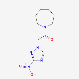 molecular formula C10H15N5O3 B5656603 1-[(3-nitro-1H-1,2,4-triazol-1-yl)acetyl]azepane 
