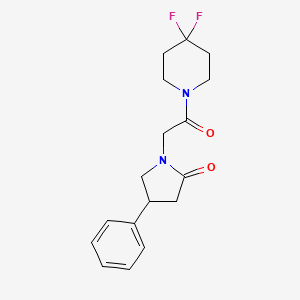 molecular formula C17H20F2N2O2 B5656606 1-[2-(4,4-difluoropiperidin-1-yl)-2-oxoethyl]-4-phenylpyrrolidin-2-one 