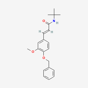 molecular formula C21H25NO3 B5656619 3-[4-(benzyloxy)-3-methoxyphenyl]-N-(tert-butyl)acrylamide 