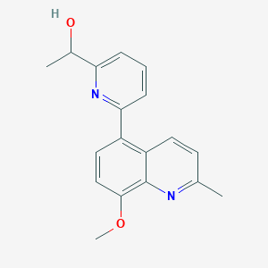 molecular formula C18H18N2O2 B5656624 1-[6-(8-methoxy-2-methylquinolin-5-yl)pyridin-2-yl]ethanol 