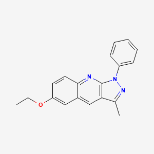 molecular formula C19H17N3O B5656632 6-乙氧基-3-甲基-1-苯基-1H-吡唑并[3,4-b]喹啉 