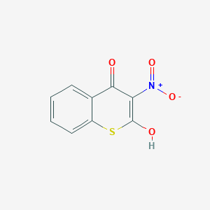 molecular formula C9H5NO4S B5656635 4-hydroxy-3-nitro-2H-thiochromen-2-one CAS No. 52140-90-6