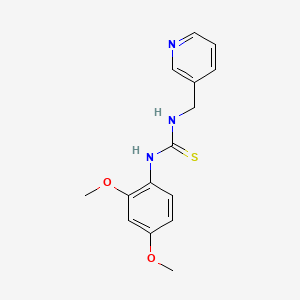molecular formula C15H17N3O2S B5656685 N-(2,4-dimethoxyphenyl)-N'-(3-pyridinylmethyl)thiourea 