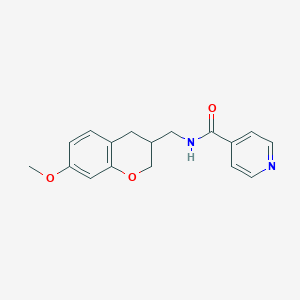 N-[(7-methoxy-3,4-dihydro-2H-chromen-3-yl)methyl]isonicotinamide