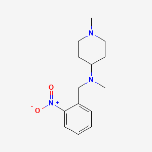 molecular formula C14H21N3O2 B5656718 N,1-dimethyl-N-(2-nitrobenzyl)-4-piperidinamine 