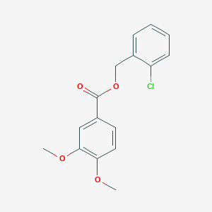molecular formula C16H15ClO4 B5656722 2-chlorobenzyl 3,4-dimethoxybenzoate 