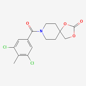 molecular formula C15H15Cl2NO4 B5656739 8-(3,5-dichloro-4-methylbenzoyl)-1,3-dioxa-8-azaspiro[4.5]decan-2-one 