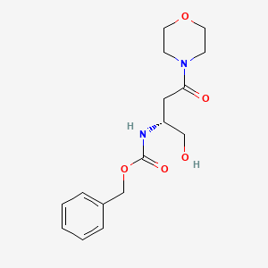molecular formula C16H22N2O5 B565674 Benzyl (1r)-1-(hydroxymethyl)-3-(4-morpholinyl)-3-oxopropylcarbamate CAS No. 870812-92-3
