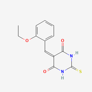 molecular formula C13H12N2O3S B5656742 5-(2-ethoxybenzylidene)-2-thioxodihydro-4,6(1H,5H)-pyrimidinedione 