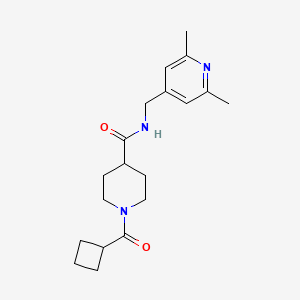 molecular formula C19H27N3O2 B5656792 1-(cyclobutylcarbonyl)-N-[(2,6-dimethyl-4-pyridinyl)methyl]-4-piperidinecarboxamide 