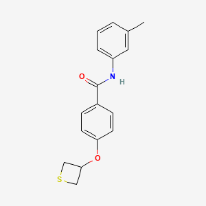 molecular formula C17H17NO2S B5656797 N-(3-methylphenyl)-4-(3-thietanyloxy)benzamide 