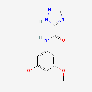 molecular formula C11H12N4O3 B5656799 N-(3,5-dimethoxyphenyl)-1H-1,2,4-triazole-3-carboxamide 