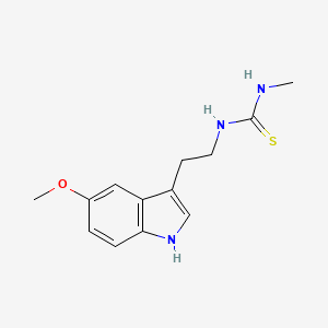 molecular formula C13H17N3OS B5656802 N-[2-(5-methoxy-1H-indol-3-yl)ethyl]-N'-methylthiourea 