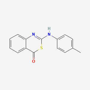 molecular formula C15H12N2OS B5656827 2-[(4-methylphenyl)amino]-4H-3,1-benzothiazin-4-one 
