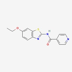 molecular formula C15H13N3O2S B5656833 N-(6-ethoxy-1,3-benzothiazol-2-yl)isonicotinamide 