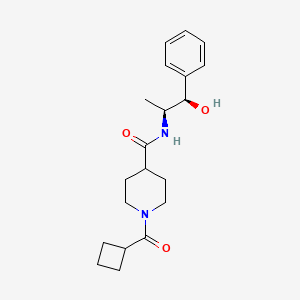 molecular formula C20H28N2O3 B5656846 1-(cyclobutylcarbonyl)-N-[(1S,2R)-2-hydroxy-1-methyl-2-phenylethyl]-4-piperidinecarboxamide 