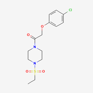 molecular formula C14H19ClN2O4S B5656894 1-[(4-chlorophenoxy)acetyl]-4-(ethylsulfonyl)piperazine 