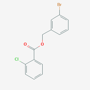 molecular formula C14H10BrClO2 B5656912 3-bromobenzyl 2-chlorobenzoate 