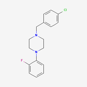 molecular formula C17H18ClFN2 B5656939 1-(4-chlorobenzyl)-4-(2-fluorophenyl)piperazine 