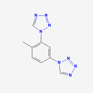 molecular formula C9H8N8 B5656941 1,1'-(4-methyl-1,3-phenylene)bis-1H-tetrazole 