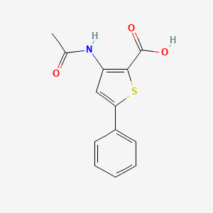 molecular formula C13H11NO3S B5656955 3-(acetylamino)-5-phenyl-2-thiophenecarboxylic acid 