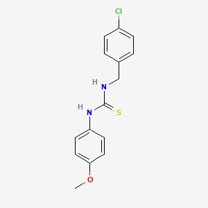 molecular formula C15H15ClN2OS B5656966 N-(4-chlorobenzyl)-N'-(4-methoxyphenyl)thiourea 