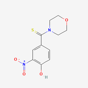 molecular formula C11H12N2O4S B5656985 4-(4-morpholinylcarbonothioyl)-2-nitrophenol 