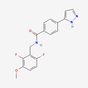 molecular formula C18H15F2N3O2 B5657008 N-(2,6-difluoro-3-methoxybenzyl)-4-(1H-pyrazol-3-yl)benzamide 