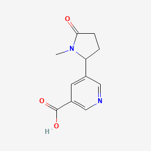 molecular formula C11H12N2O3 B565702 5-(1-Methyl-5-oxopyrrolidin-2-yl)pyridine-3-carboxylic acid CAS No. 1246815-18-8