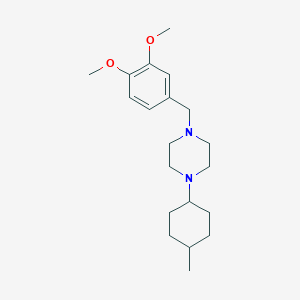 molecular formula C20H32N2O2 B5657038 1-(3,4-dimethoxybenzyl)-4-(4-methylcyclohexyl)piperazine 