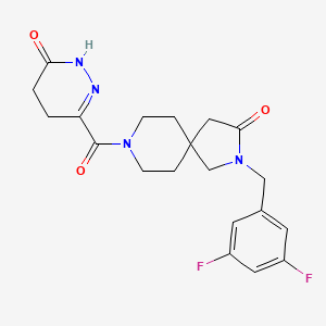 molecular formula C20H22F2N4O3 B5657039 2-(3,5-difluorobenzyl)-8-[(6-oxo-1,4,5,6-tetrahydropyridazin-3-yl)carbonyl]-2,8-diazaspiro[4.5]decan-3-one 