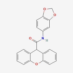 molecular formula C21H15NO4 B5657058 N-1,3-benzodioxol-5-yl-9H-xanthene-9-carboxamide 