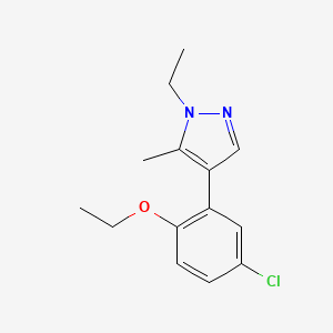 molecular formula C14H17ClN2O B5657067 4-(5-chloro-2-ethoxyphenyl)-1-ethyl-5-methyl-1H-pyrazole 