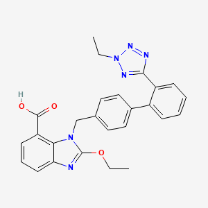 molecular formula C26H24N6O3 B565708 2H-2-Ethyl Candesartan CAS No. 1246819-02-2