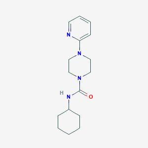 molecular formula C16H24N4O B5657131 N-cyclohexyl-4-(2-pyridinyl)-1-piperazinecarboxamide 