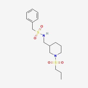 molecular formula C16H26N2O4S2 B5657138 1-phenyl-N-{[1-(propylsulfonyl)piperidin-3-yl]methyl}methanesulfonamide 