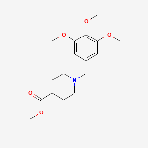molecular formula C18H27NO5 B5657146 ethyl 1-(3,4,5-trimethoxybenzyl)-4-piperidinecarboxylate 