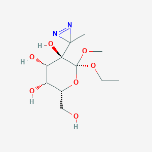 molecular formula C11H20N2O7 B056572 3-Azi-1-methoxybutylgalactopyranoside CAS No. 117405-74-0