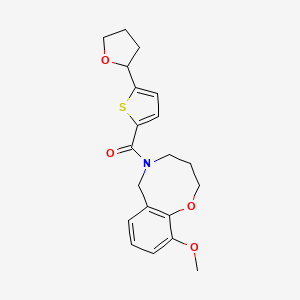 molecular formula C20H23NO4S B5657212 10-methoxy-5-{[5-(tetrahydro-2-furanyl)-2-thienyl]carbonyl}-3,4,5,6-tetrahydro-2H-1,5-benzoxazocine 