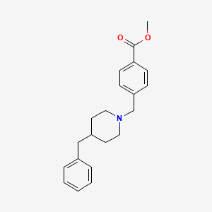 molecular formula C21H25NO2 B5657251 methyl 4-[(4-benzyl-1-piperidinyl)methyl]benzoate 