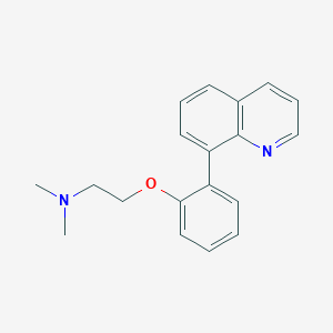 molecular formula C19H20N2O B5657271 N,N-dimethyl-2-(2-quinolin-8-ylphenoxy)ethanamine 