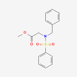 molecular formula C16H17NO4S B5657298 methyl N-benzyl-N-(phenylsulfonyl)glycinate 